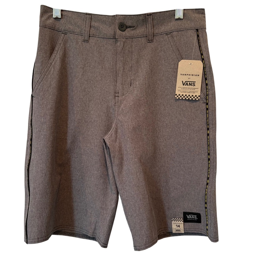 Vans Brown Heather Side-Stripe Boys Shorts
